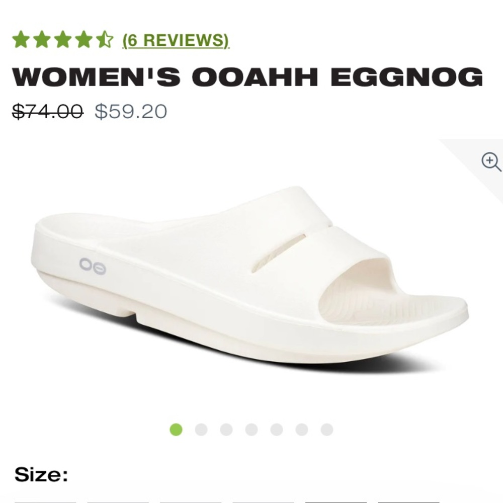 OOFOS Women’s ‘OOAHH’ Sandals in Eggnog